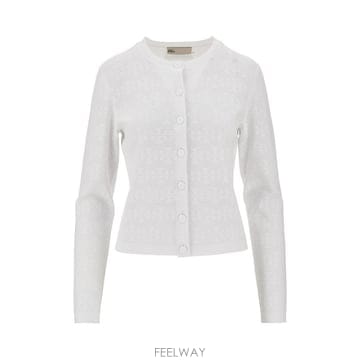 26 F/W 토리 버치 T 모노그램 POINTELLE 니트 가디건 1 B0132358353