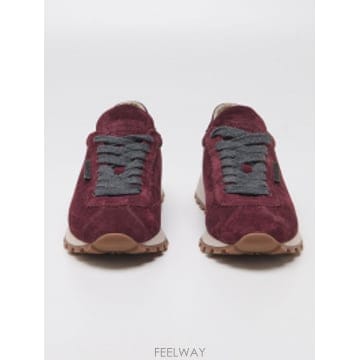 Brunello Cucinelli 26FW ���ڷ� ��ġ�ڸ� ���̴� �� ������ �����̵� ���� ����Ŀ�� MZSFG2110C4187 Red26FW ���ڷ� ��ġ�ڸ� ���̴� �� ������ �����̵� ���� 