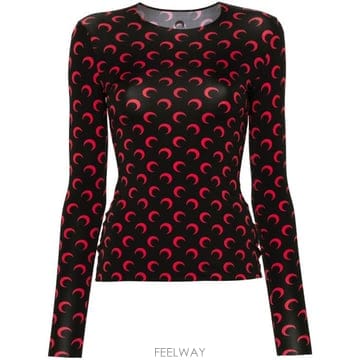 Marine Serre 26FW �������� ũ����Ʈ �� ����Ʈ ���� Ƽ���� WTS006A CJER0001BK97 RED26FW �������� ũ����Ʈ �� ����Ʈ ���� Ƽ���� WTS006A C