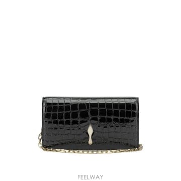 Christian Louboutin 27SS ũ����î ����� Ŭ��ġ �Ŀ�ġ 1275006CM6SBETTINA CLUTCH PAT Black27SS ũ����î ����� Ŭ��ġ �Ŀ�ġ 1275006CM6SBETTINA 