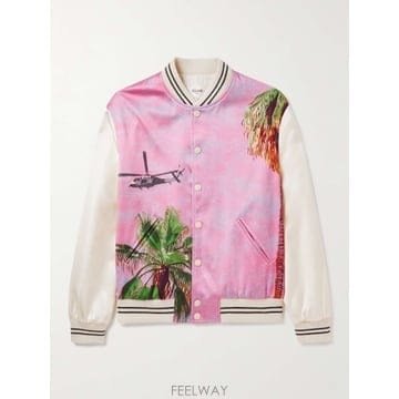 23 F/W 셀린느 ALYSS ESTAY 프린트 사틴 봄버 자켓 2V B0080213604