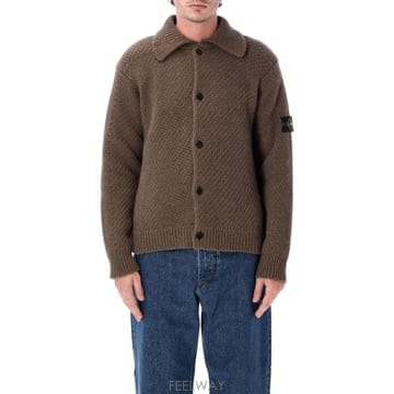 26FW 스톤아일랜드 스톤아일랜드 램스 울 collared 가디건 S155100056S02A3V0M7C TP