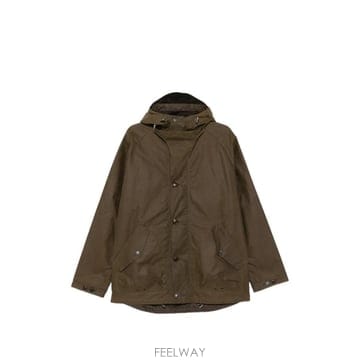 26 FW 바버 후드 버튼 왁싱 코트 MWX2573SN91 TP460475067