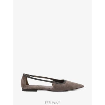 Brunello Cucinelli 26 FW ���ڷ� ��ġ�ڸ� pointed toe suede ballet flats MZSFC2762PC8226 FW ���ڷ� ��ġ�ڸ� pointed toe suede ballet flats