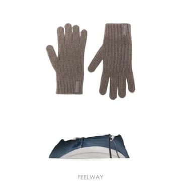 Armani 26 FW ���������Ƹ����� ribbed knit logo patch gloves 7441411A200 TP426 FW ���������Ƹ����� ribbed knit logo patch gloves 7