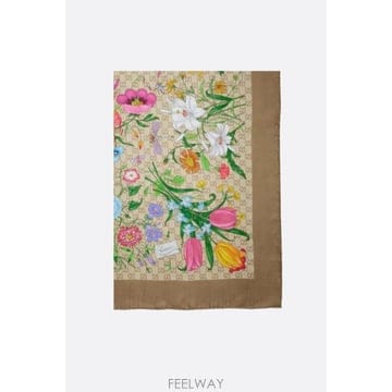 GUCCI [E32]���� 8747693G0019965 ���� ��ī�� ���÷� GUCCI silk foulard with G[E32]���� 8747693G0019965 ���� ��ī�� ���÷� GUCCI sil