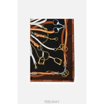 GUCCI [E32]���� 8684653G0012560 ���� ��ī�� ���÷� GUCCI silk foulard with e[E32]���� 8684653G0012560 ���� ��ī�� ���÷� GUCCI sil