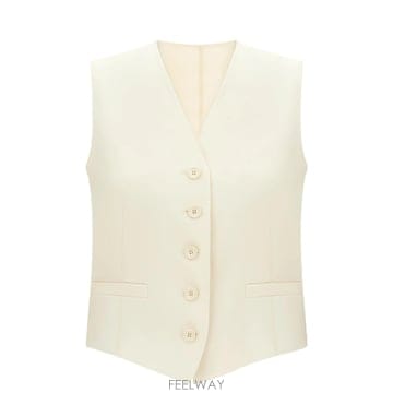 FENDI [W63]��� FT6007B1HD F0QM0 ���� �������� ���� ����Ʈ Gilet in lana avorio[W63]��� FT6007B1HD F0QM0 ���� �������� ���� ����Ʈ G