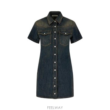 FENDI [W63]��� FLD579B1PD F19S8 ���� ���ǽ� �巹�� Abito in denim[W63]��� FLD579B1PD F19S8 ���� ���ǽ� �巹�� Abito in