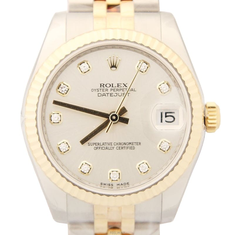 Rolex [��������] ROLEX �ѷ��� ����Ʈ����Ʈ 178273 10P���̾Ƽ��� ���ΰ��18K �޺� 31mm �����ð�[��������] ROLEX �ѷ��� ����Ʈ����Ʈ 178273 10P���̾�