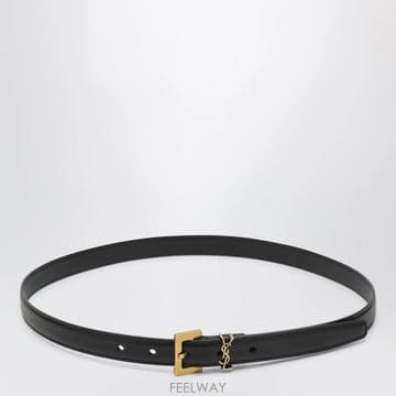 26 S/S 생로랑 CASSANDRE 씬 벨트 인 블랙 그레인 레더  B0052527163