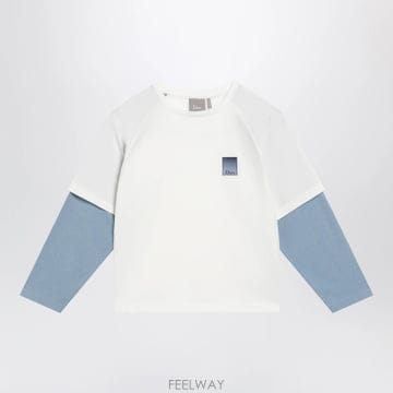 26 F/W 디올 아이보리 & 블루 롱슬리브 점퍼 WITH A MOI B0052526999