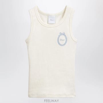 26 F/W 디올 IVORYCOLOURED 리브드 코튼 저지 베스트  B0052527005