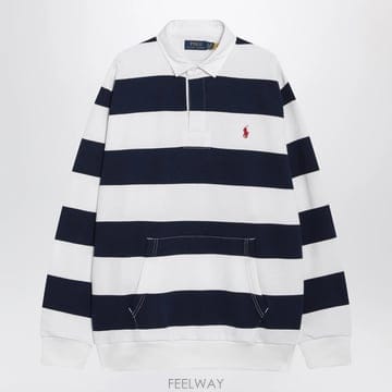26 F/W 폴로 랄프로렌 블루화이트 스트라이프 폴로 셔츠 인 코튼  B0052527242