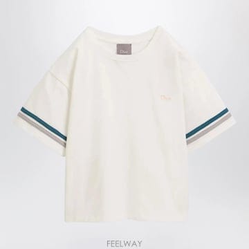 26 F/W 디올 MILK 화이트 티셔츠 WITH 엠브로이드 로고 ( B0052527030