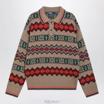 26 F/W 폴로 랄프로렌 멀티컬러 페어 아이슬 스웨터 인 울 블렌드 B0052527253