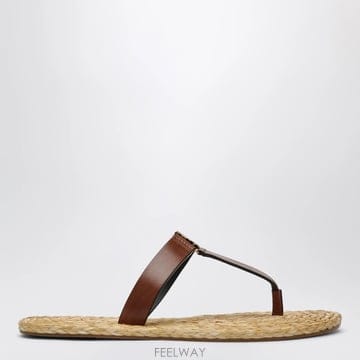 26 S/S 생로랑 BABYLONE 레더 통 슬리퍼 인 BURNT 브 B0052527053