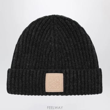 26 F/W 로에베 블랙 리브드 캐시미어 비니 KSA9OT1X01UW B0052527074