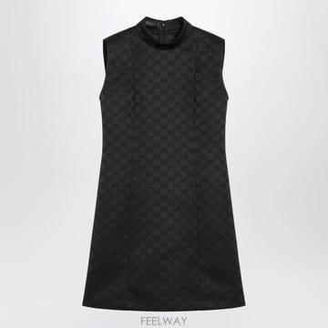 26 F/W 구찌 블랙 GG 자카드 비스코스 드레스 A0066CZAV B0052527083