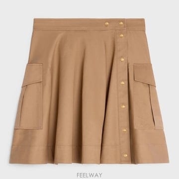 26 S/S 셀린느 스커트 인 코튼 트윌 캬라멜 RJ09N539W-0 B0052527201