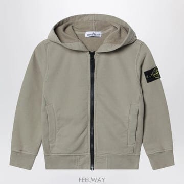 26 F/W 스톤 아일랜드 MOSS 그린 코튼 집업 맨투맨 (KIDS B0052527200
