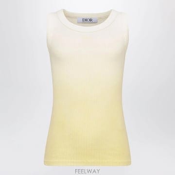 26 S/S 디올 옐로우 그레디언트 리브드 탑 (KIDS ) 6SBM B0052527229