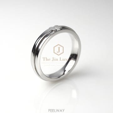 더진럭셔리 / 전시상품급 티파니 18K 화이트골드 T 네로우 반지