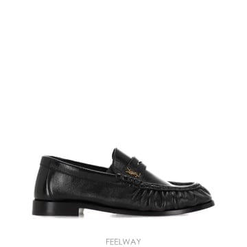 26FW 생로랑 소프트 샤이니 레더 로퍼 818908 AA00K1000 BLACK