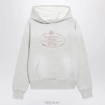 26 F/W 프라다 라이트 그레이 멜랑주 후드 맨투맨 134736OO B0052527830