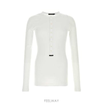 Dolce&Gabbana 26FW ��ü�ذ��ٳ� �ΰ� �� ��ư �����ǳ� Ƽ���� G8PG8TG7P3J W0800 White26FW ��ü�ذ��ٳ� �ΰ� �� ��ư �����ǳ� Ƽ���� G8PG8