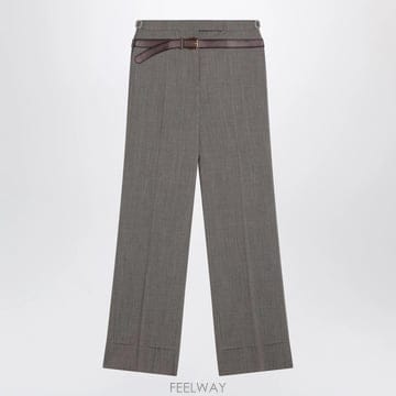 25 S/S 프라다 울 블렌드 트라우저 WITH 프린트 벨트 P242 B0052528427