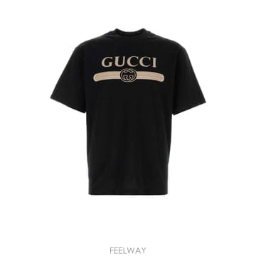 GUCCI [X45]���� A0095JXJH5Y 1152 ���� Ƽ���� �μҸ� ž Black cotton t shirt[X45]���� A0095JXJH5Y 1152 ���� Ƽ���� �μҸ� ž Black