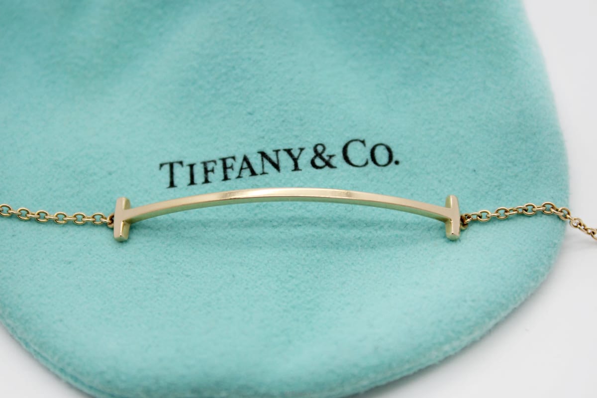 TIFFANY & Co Ƽ�Ĵ� T ������ ���� �극�̽��� 18K���ο���Ƽ�Ĵ� T ������ ���� �극�̽��� 18K���ο���