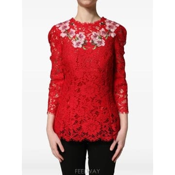 26 FW 돌체앤가바나 floral embroidered lace top TSH9197736 TP460498