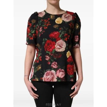 26 FW 돌체앤가바나 floral print frill detail blouse TSH92094 TP460