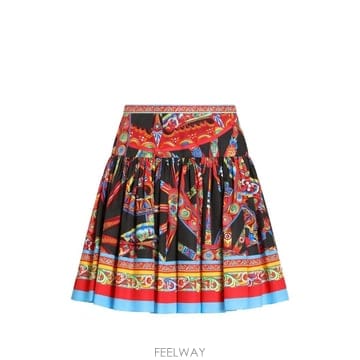 26 FW 돌체앤가바나 카레토 프린트 포플린 미니 스커트 F4CFATGDDTF TP455585650