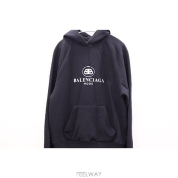 중고 발렌시아가 BB 로고 후드티 블랙 571194 TFV75 1000