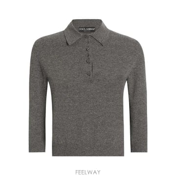 26 FW 돌체앤가바나 7부 소매 폴로 탑 FXZ32ZJDVC2 TP460516067