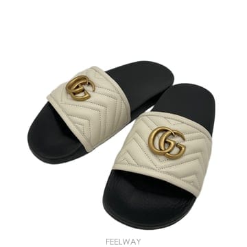 [당일발송] GUCCI 구찌 602098 마론흥 여성슬리퍼(블랙+아이보리)