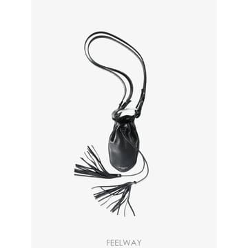Ann Demeulemeester 26 FW �ص���̽��� tassel detail drawstring messenger bag 2602WCP126 FW �ص���̽��� tassel detail drawstring messenger 