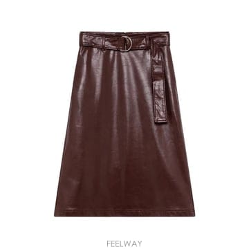 26 FW 엠에스지엠 비대칭 벨트 미디 스커트 4141MDD08267616 TP458515648