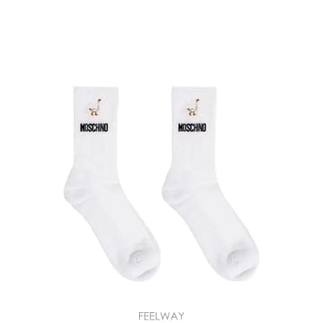 Moschino 26 FW ��Ű�� logo embellishment socks A34015598 TP46050367726 FW ��Ű�� logo embellishment socks A34015598 TP46