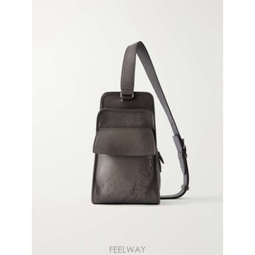 벨루티 PERIPLE 로고 스크리토 풀그레인 레더 파우치 M3129 B0082531460
