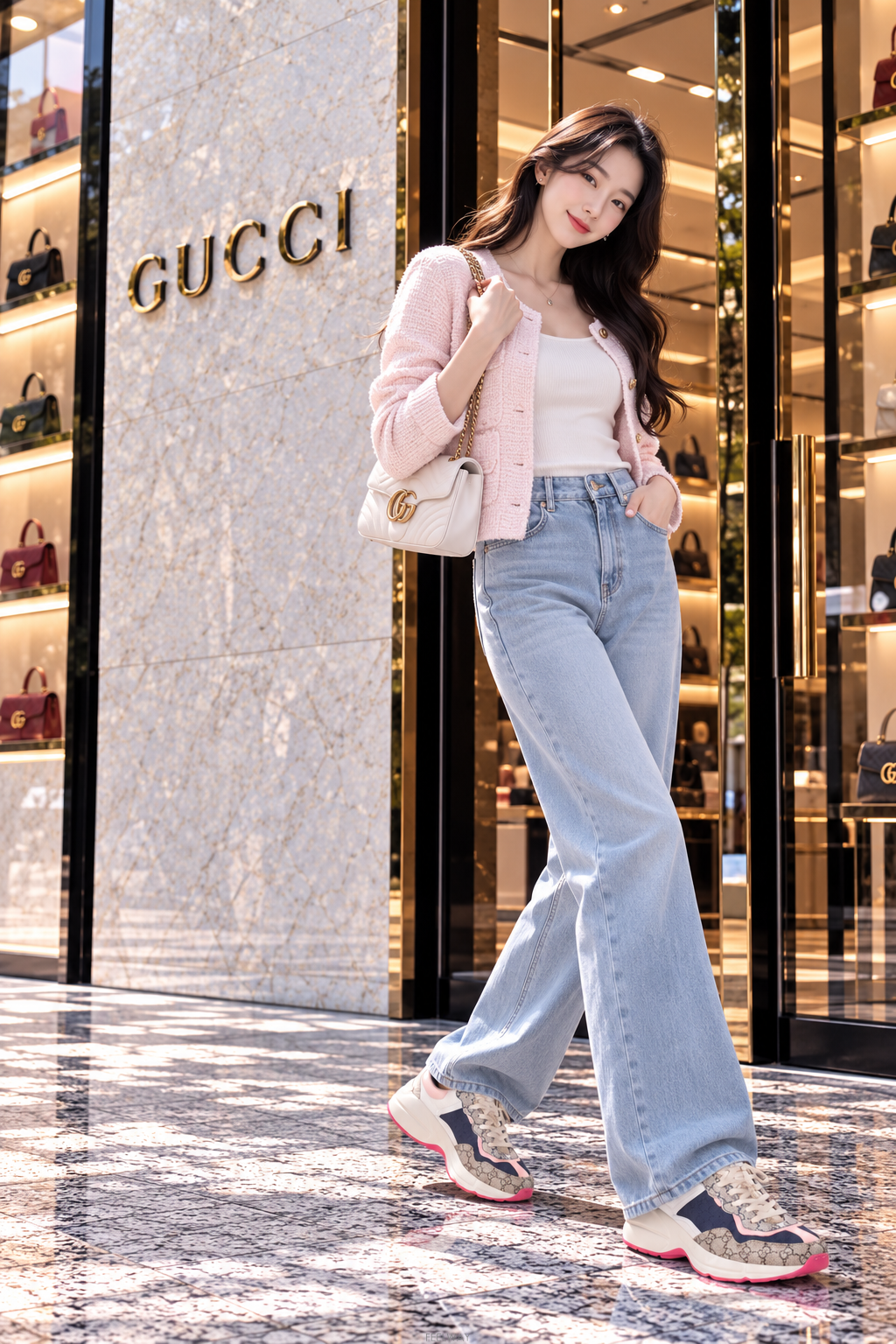 GUCCI [û�� ���Ÿ�����]�ڴ��Ϲ�ۡ� ���� ������ ��ũ�� ����Ŀ�� 38(250)[û�� ���Ÿ�����]���Ϲ�� ���� ������ ��ũ�� ����Ŀ�� 