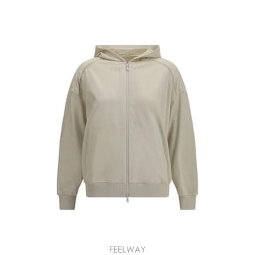 26FW 브루넬로 쿠치넬리 집업 스웨트셔츠 MH827FB706 C9815 CREAM