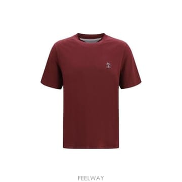 Brunello Cucinelli 26FW ���ڷ� ��ġ�ڸ� ��ư ���� ũ��� Ƽ���� M0B138440 CDC80 BORDEAUX26FW ���ڷ� ��ġ�ڸ� ��ư ���� ũ��� Ƽ���� M0B1384