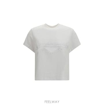 27SS 알렉산더 왕 반팔 티셔츠 1CC1271422 100 WHITE