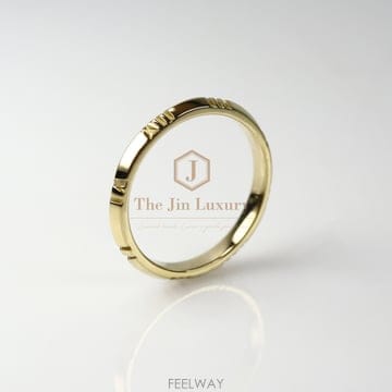 더진럭셔리 / 전시상품급 티파니 18K 옐로우 골드 아틀라스 X 클로즈드 네로우 반지