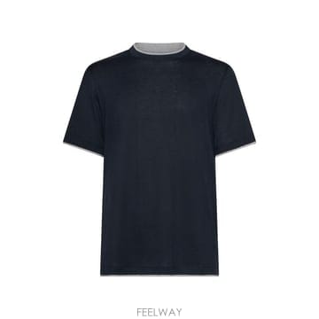 (해외배송) 브루넬로 쿠치넬리 브루넬로 쿠치넬리 실크 코튼 크루넥 티셔츠 MH8367427