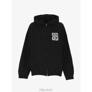 당일배송 발렌시아가 로고 프린트 후드 집업